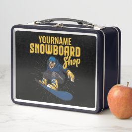 Custom Snow Boarder Snowboard Shop Big Air Metall Brotdose