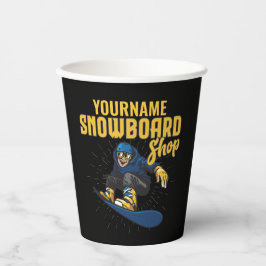 Custom Snow Boarder Snowboard Shop Big Air Pappbecher