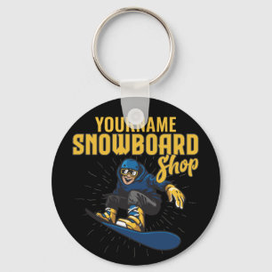 Custom Snow Boarder Snowboard Shop Big Air Schlüsselanhänger