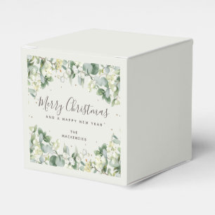 Custom Snowberry + Eukalyptus Christmas Favor Box Geschenkschachtel