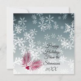 Custom Snowflake Weihnachts-Flat Card