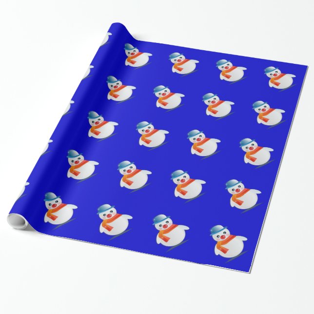 Custom Snowman Christmas Wrapping Geschenkpapier (Ungerollt)