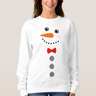 Custom Snowman Red Bowtie Black Buffalo Tasten Sweatshirt