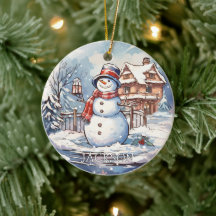 Custom Snowman Weihnachtsschmuck