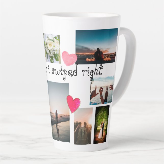 Custom SO GLÜCKLICH ICH SCHWIMMTE RICHTIGE Collage Milchtasse (Rechte Ecke)