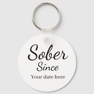 Custom “Sober Since” Keychain - Sobriety Date Schlüsselanhänger