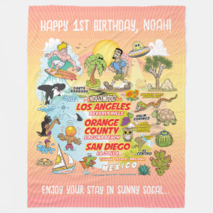 Custom SoCal Paradise Fleecedecke