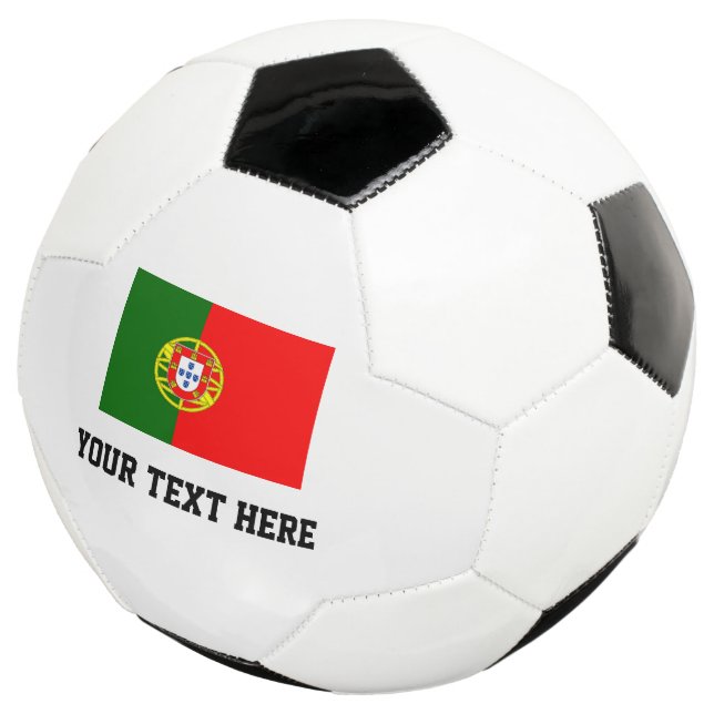 Custom soccer ball with flagge Portugal (Dreiviertel)