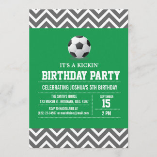 Custom Soccer Birthday Party Einladung für Junge