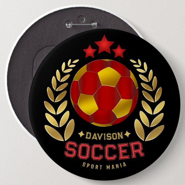 Custom Soccer Emblem Art Button (Vorne & Hinten)
