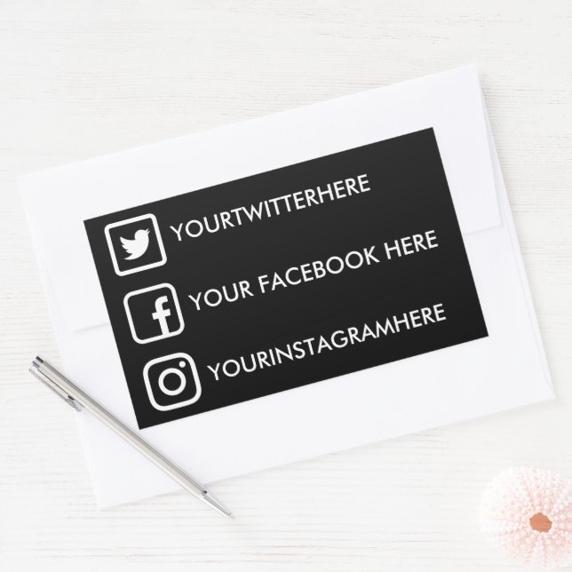 Custom Social Media Stickers (Umschlag)