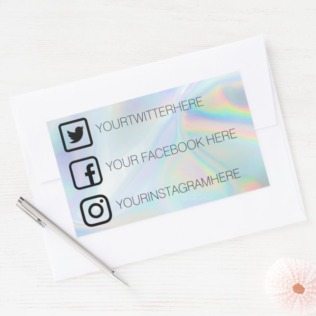 Custom Social Media Stickers Imitate Holo (Umschlag)