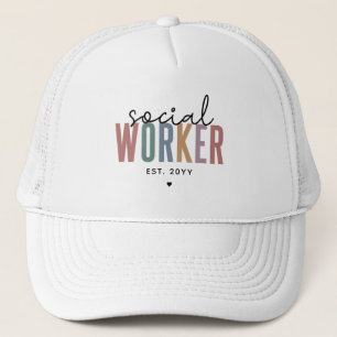 Custom Social Worker Established graduation Gifts Truckerkappe