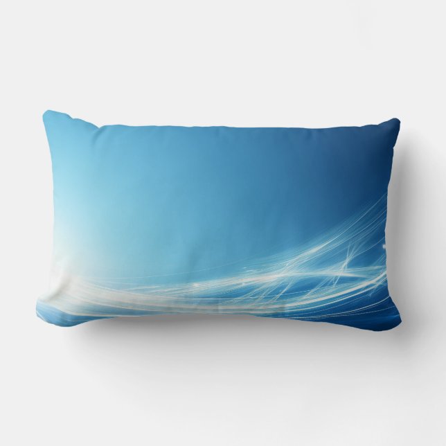 Custom Sofa Pillow - Abstrakt Blau Lendenkissen (Vorderseite)