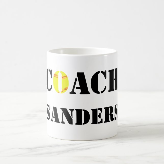 Custom Softball Coach Coffee Tasse (Mittel)