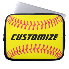 Custom Softball Laptop Sleeve