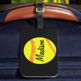 Custom Softball Luggage Tag Gepäckanhänger