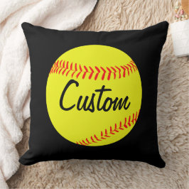 Custom Softball Throw Pillow Kissen