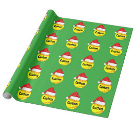 Custom Softball Weihnachtsmannmütze Weihnachtswrap Geschenkpapier
