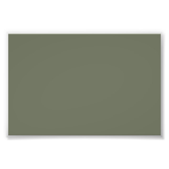 Custom Solid Moss Green Poster Print (Vorne)