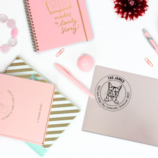 Custom Somali Cat Rücksendeadresse Gummistempel (Von Creator hochgeladen)