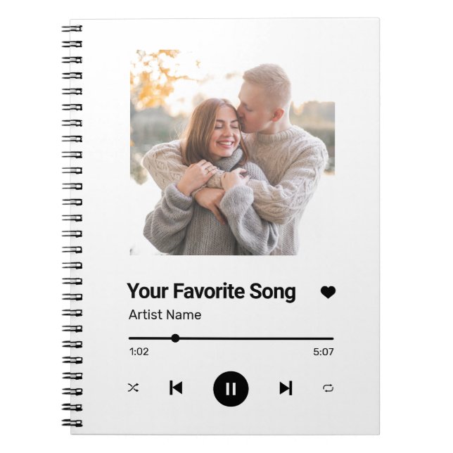 Custom Song Favorite Song One Foto Kaffee Tasse Notizblock (Vorderseite)