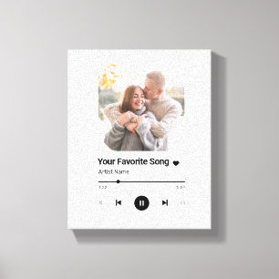 Custom Song Favorite Song One Leinwanddruck