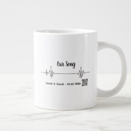 Custom Soundwave Song Code Mug-Personalized Voice  Jumbo-Tasse