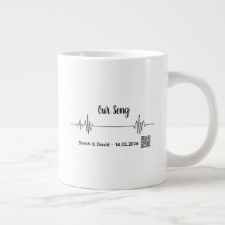 Custom Soundwave Song Code Mug-Personalized Voice  Jumbo-Tasse