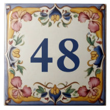 Custom Spanish Design House Number Sign Plaque