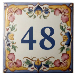Custom Spanish Design House Number Sign Plaque Fliese