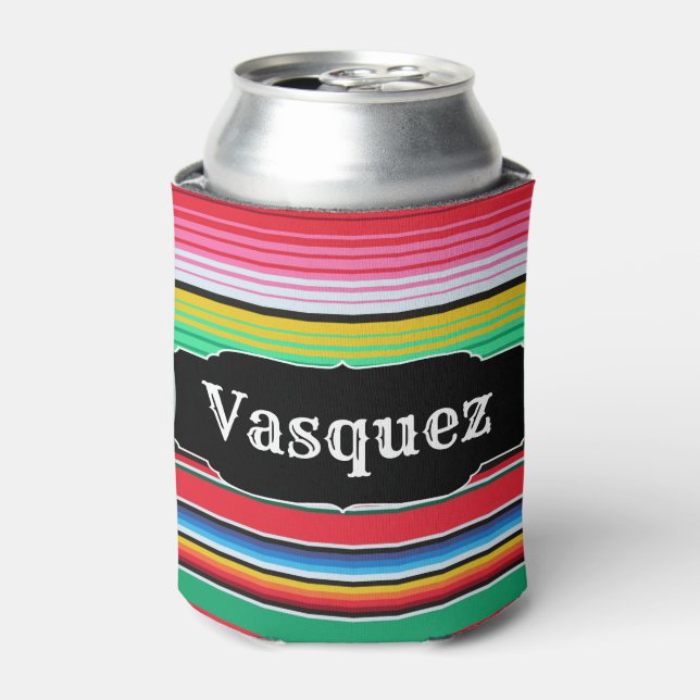 Custom Spanish Serape Mexican Blanket Personalisie Dosenkühler (Kanne Vorderseite)
