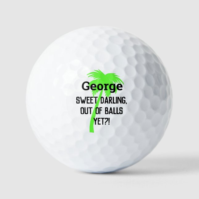 Custom Spaß Golf personalisierte Palme Golfball (Vorderseite)