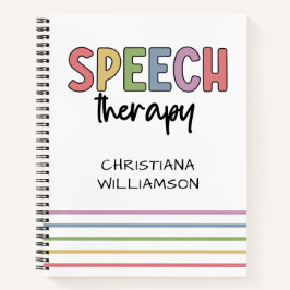 Custom Speech Therapy SLP Speech Pathologe Notizbuch