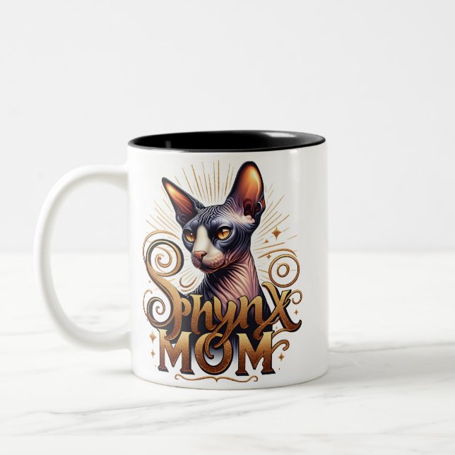 Custom Sphynx Cat Mama Tasse Muttertag (Links)
