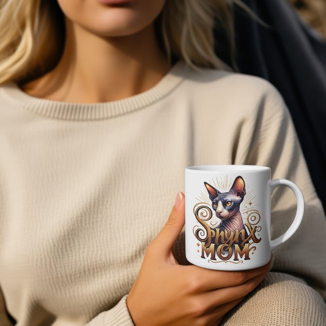 Custom Sphynx Chat Maman Mug Fête des Mères (Sphynx Cat Mom Coffee Mug Mother's Day)