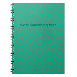 Custom Spiral Notebook, Emerald Green Geometric Notizblock