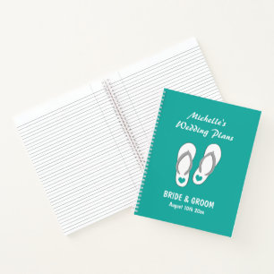 Custom Spiral Notebook für tropische Hochzeitsplän Notizbuch