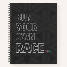 Custom Spiral Notebook "Run Your Own Race" Notizbuch