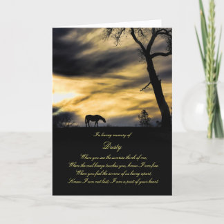 Custom Spiritual Horse Sympathy Card Karte