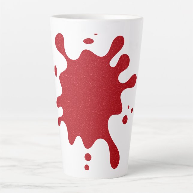 Custom Splash Tomato Red Latte Mug Milchtasse (Vorderseite)