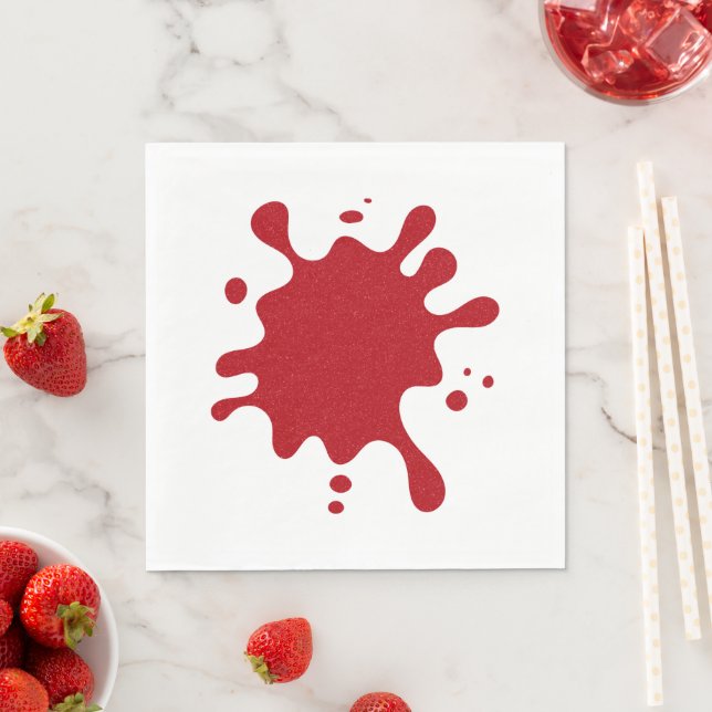 Custom Splatter Design Tomato Red Paper Napkin Serviette (Beispiel)