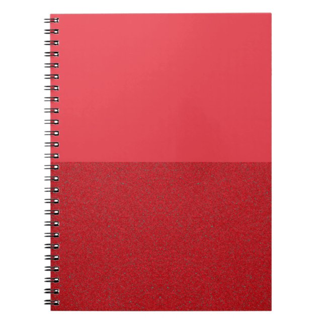 Custom Split Tomato Red Spiral Foto Notebook Notizblock (Vorderseite)