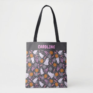 Custom Spooky Ghosts Coquette Pink Bows Halloween Tasche