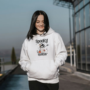 Custom Spooky Mama Halloween - Geist, Katze, Pumpk Hoodie