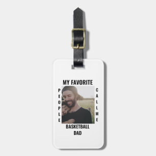Custom Sports dad Sports Mom Fotovorlage Gepäckanhänger