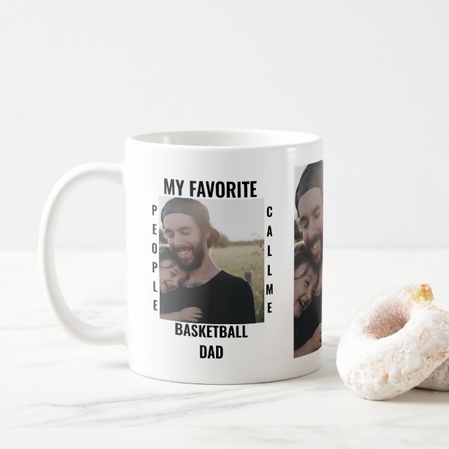 Custom Sports dad Sports Mom Fotovorlage Kaffeetasse (Mit Donut)
