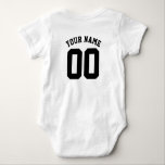 Custom Sports Jersey Baby Strampler<br><div class="desc">Custom Sports Jersey</div>