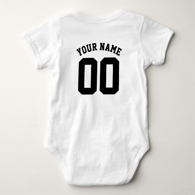 Custom Sports Jersey Baby Strampler (Rückseite)