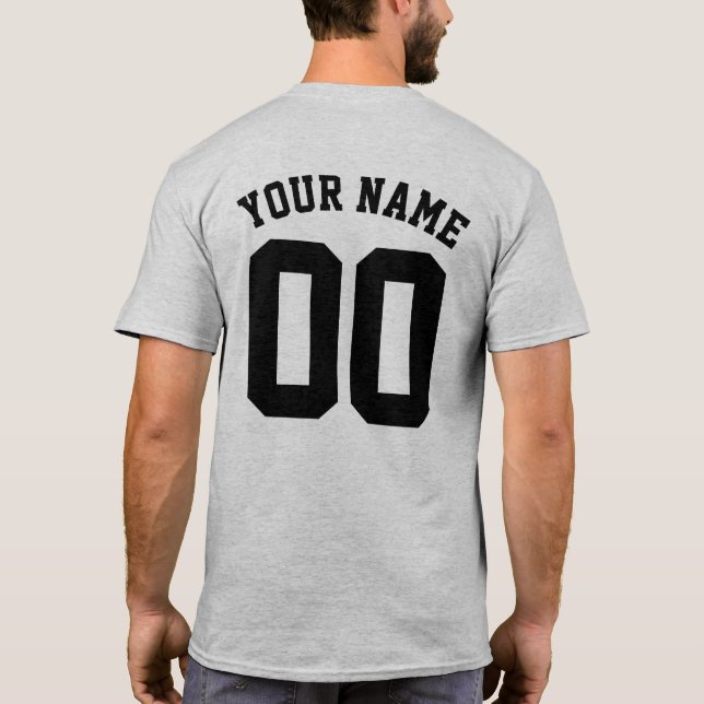 Custom Sports Jersey T-Shirt (Rückseite)